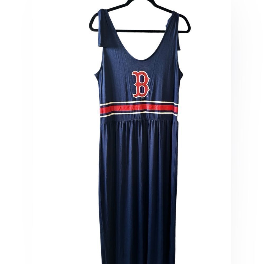NWOT MLB Women’s Navy Boston Red Sox Tank Maxi Dress - Size Large - Picture 6 of 7